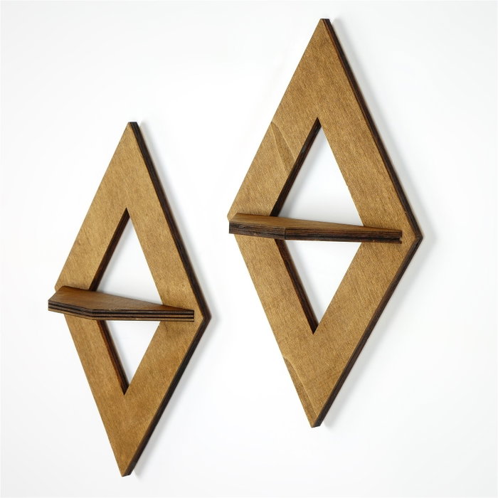 Hanah Home Raf260 Estantería de Pared Nogal (2 Piezas) Hanah Home Raf260 Estantería de Pared Nogal (2 Piezas)
